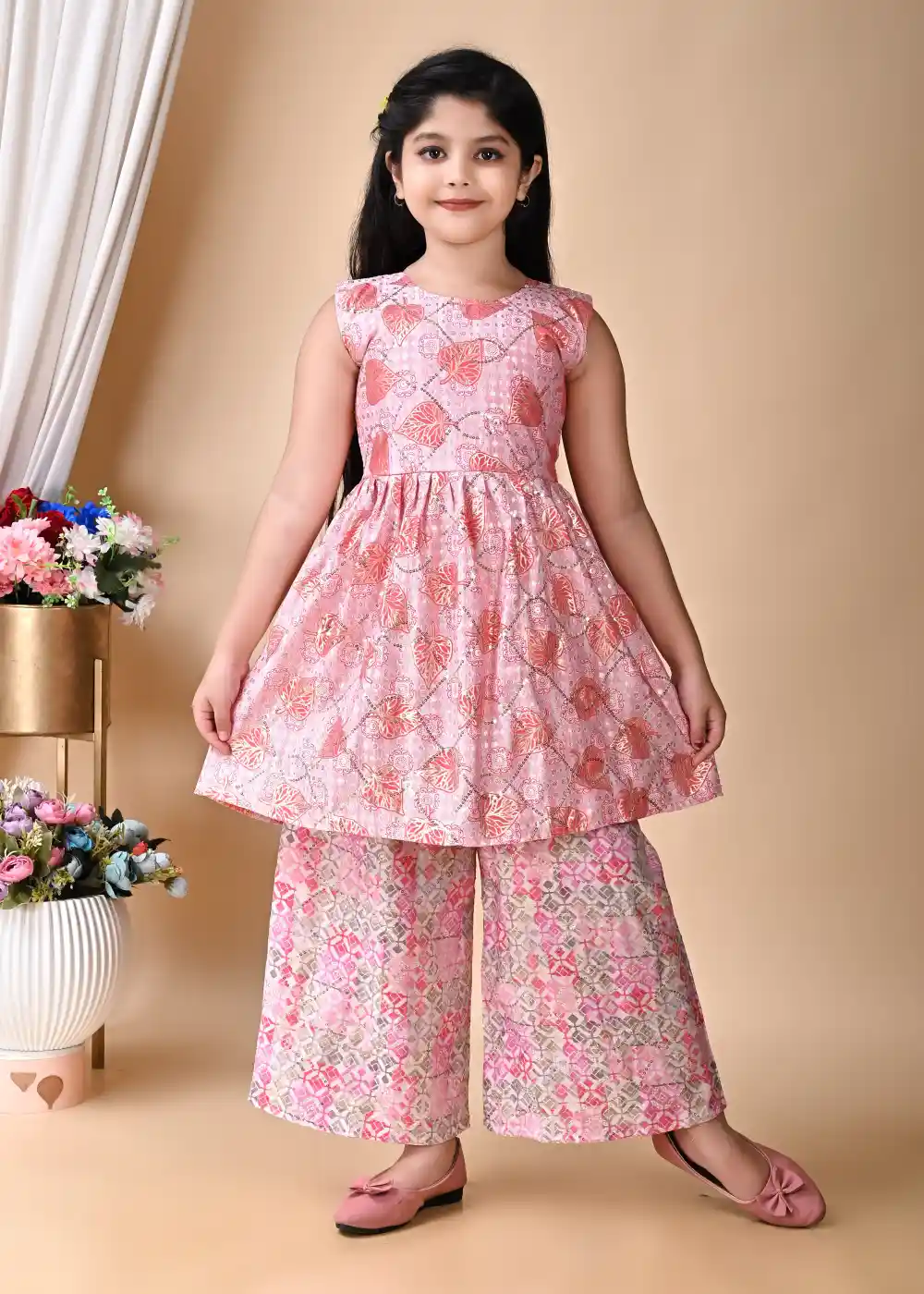 Maroon Sharara Kurta Set1